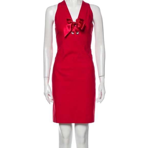 Valentino V-Neck Knee Length Dress - Picture 1 of 7